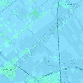 Carte topographique Keinsmerbrug, altitude, relief