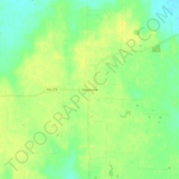 Carte topographique Telephone, altitude, relief