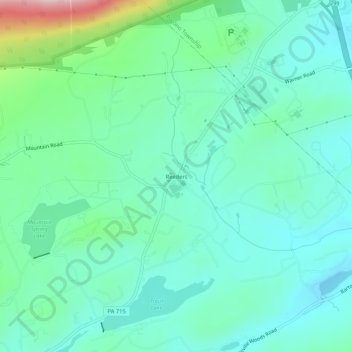 Carte topographique Reeders, altitude, relief