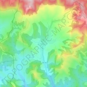 Carte topographique Măgoaja, altitude, relief