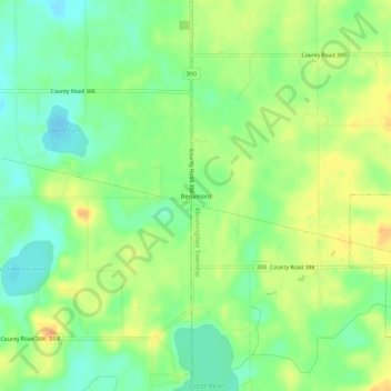 Carte topographique Berlamont, altitude, relief