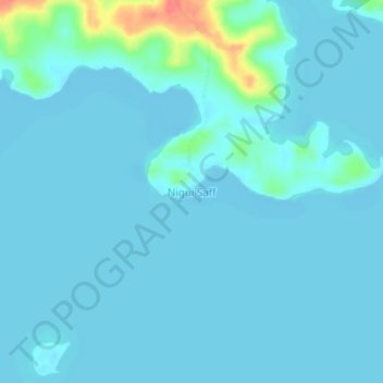Carte topographique Nigui Saff, altitude, relief