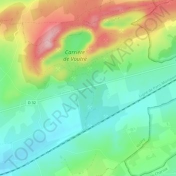 Carte topographique Kabylie, altitude, relief