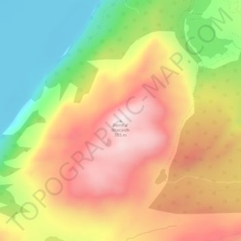Carte topographique Beinn a' Bhacaidh, altitude, relief