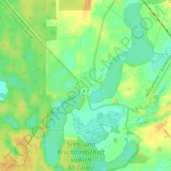 Carte topographique Alt Gaarz, altitude, relief