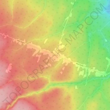 Carte topographique Lorne, altitude, relief