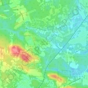 Carte topographique Perkins Hill, altitude, relief