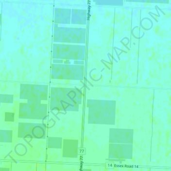 Carte topographique Oakland, altitude, relief