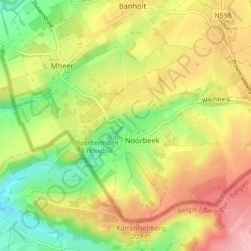 Carte topographique Wesch, altitude, relief