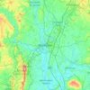 Carte topographique Worcester, altitude, relief