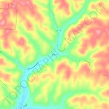 Carte topographique Royal, altitude, relief