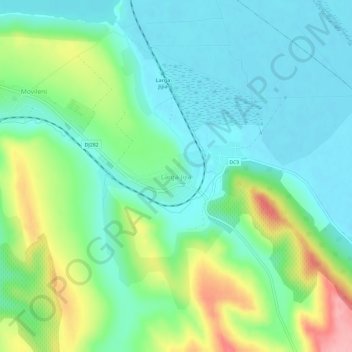 Carte topographique Larga-Jijia, altitude, relief