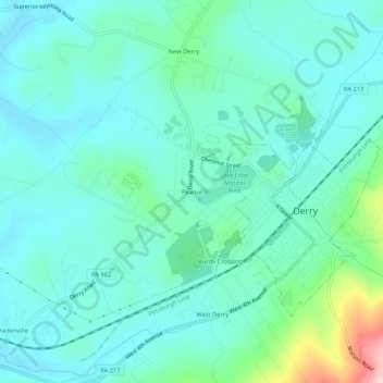 Carte topographique Peanut, altitude, relief