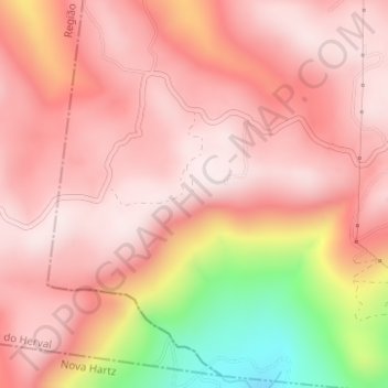 Carte topographique Estrada Carlos Dreyer, altitude, relief