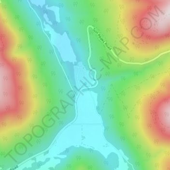 Carte topographique Whitecroft, altitude, relief