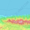 Carte topographique Caraballeda, altitude, relief
