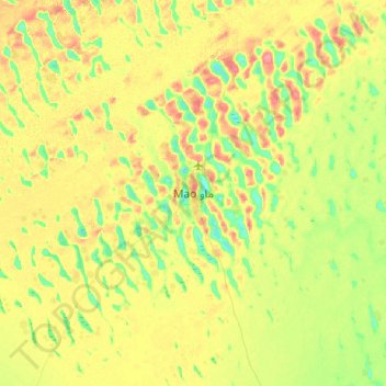 Carte topographique Mao, altitude, relief