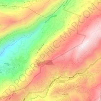 Carte topographique Warhaniyeh, altitude, relief