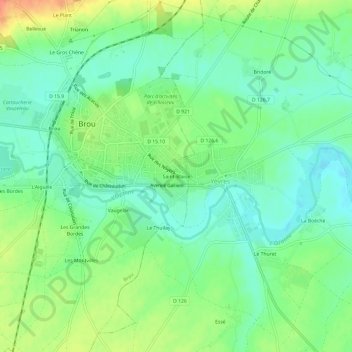 Carte topographique Saint-Blaise, altitude, relief