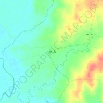 Carte topographique Glaze City, altitude, relief