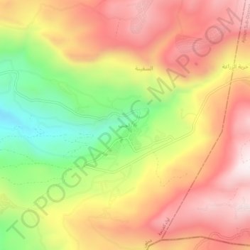 Carte topographique Rajeb, altitude, relief