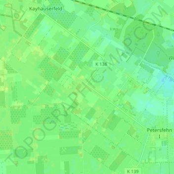Carte topographique Petersfehn II, altitude, relief