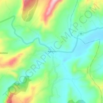 Carte topographique Nariño, altitude, relief