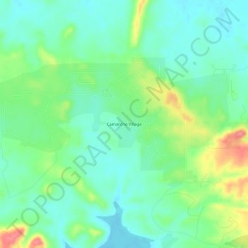 Carte topographique Camanche Village, altitude, relief