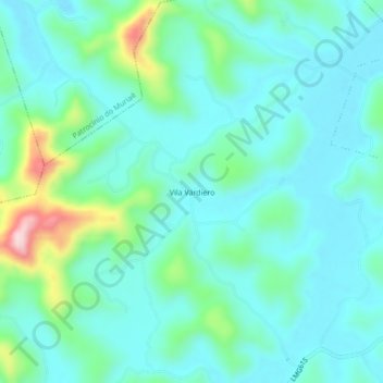 Carte topographique Vila Vardiero, altitude, relief