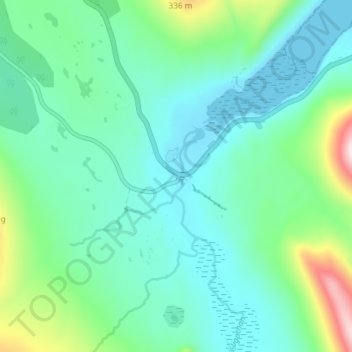 Carte topographique Sligachan, altitude, relief