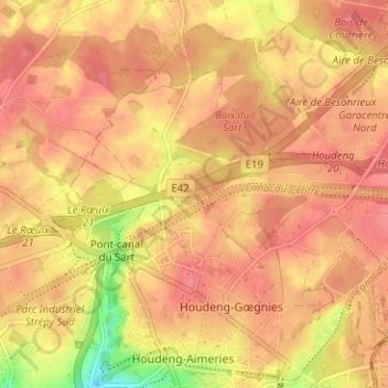 Carte topographique Le Blanc Pain, altitude, relief