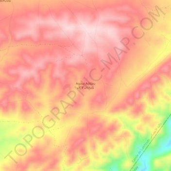 Carte topographique Agoui Addau, altitude, relief