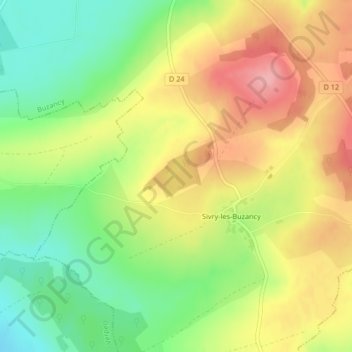 Carte topographique Graveline, altitude, relief