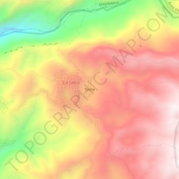 Carte topographique Toche, altitude, relief