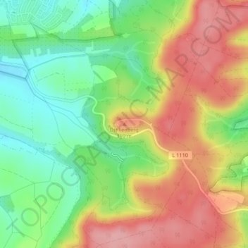 Carte topographique Ottilienberg, altitude, relief