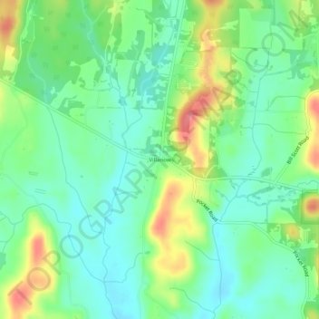 Carte topographique Villanow, altitude, relief