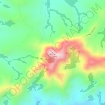 Carte topographique Serra de Três Pontas, altitude, relief