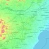 Carte topographique Pudukkottai, altitude, relief