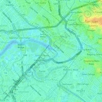 Carte topographique Top Service, altitude, relief