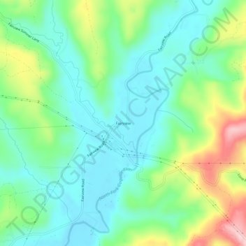 Carte topographique Fairview, altitude, relief
