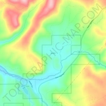 Carte topographique Austin, altitude, relief