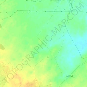 Carte topographique Orellana, altitude, relief