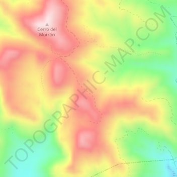 Carte topographique Umbría del Carrascal, altitude, relief