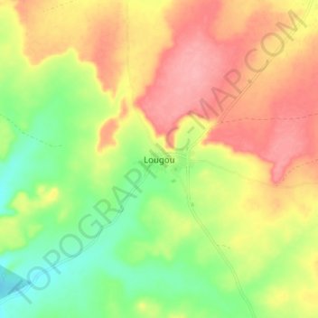 Carte topographique Lougou, altitude, relief