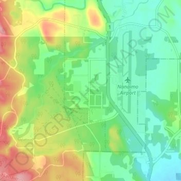 Carte topographique Cassidy, altitude, relief
