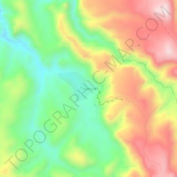 Carte topographique Thamari, altitude, relief