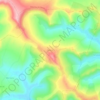 Carte topographique Dobra, altitude, relief