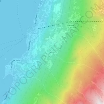 Carte topographique Calchere, altitude, relief