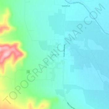 Carte topographique Samaria, altitude, relief