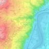 Carte topographique Le Bardoux, altitude, relief